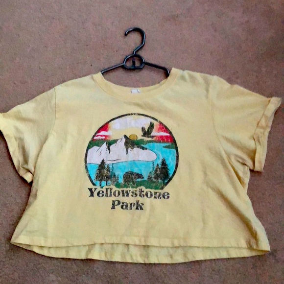 Yellow oversized crop top - Picture 1 of 3